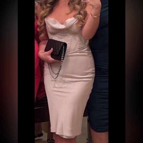 House of CB Myrna Satin Corset Dress Large - Picture 5 of 7